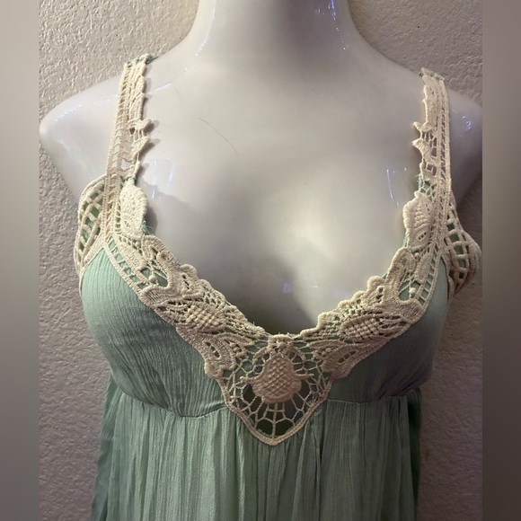 LuLu's Mint Green Lace Double Strap Mini Dress XS - Picture 5 of 12